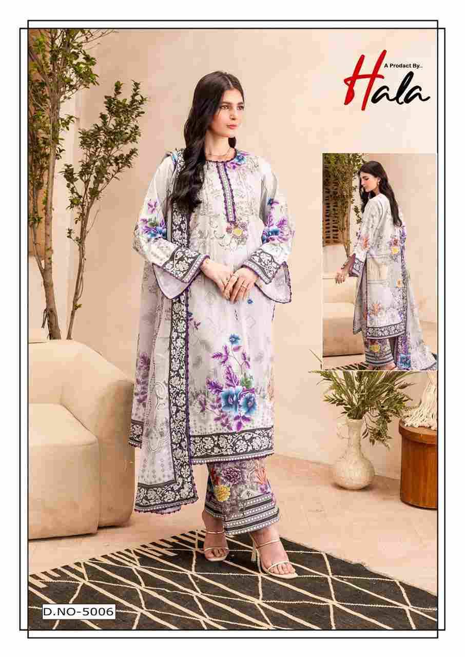 Ramsha Vol-5 By Hala 5001 To 5006 Series Beautiful Festive Suits Stylish Fancy Colorful Casual Wear & Ethnic Wear Pure Cotton Digital Print Dresses At Wholesale Price