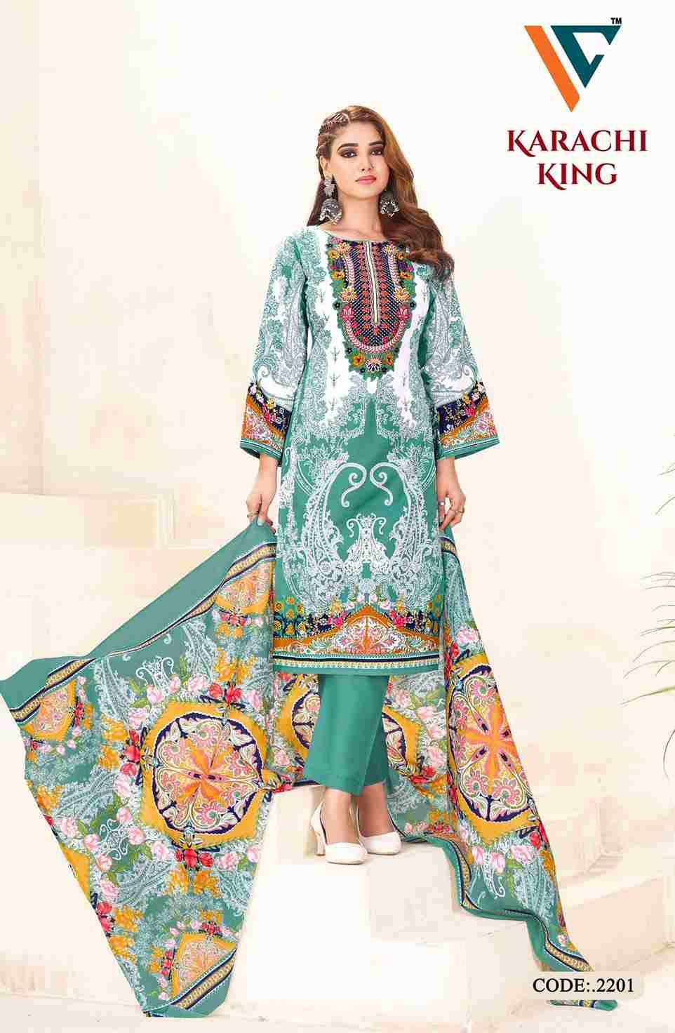 Karachi King Vol-22 By Vandana Creation 2201 To 2208 Series Beautiful Festive Suits Stylish Fancy Colorful Casual Wear & Ethnic Wear Cotton Print Dresses At Wholesale Price