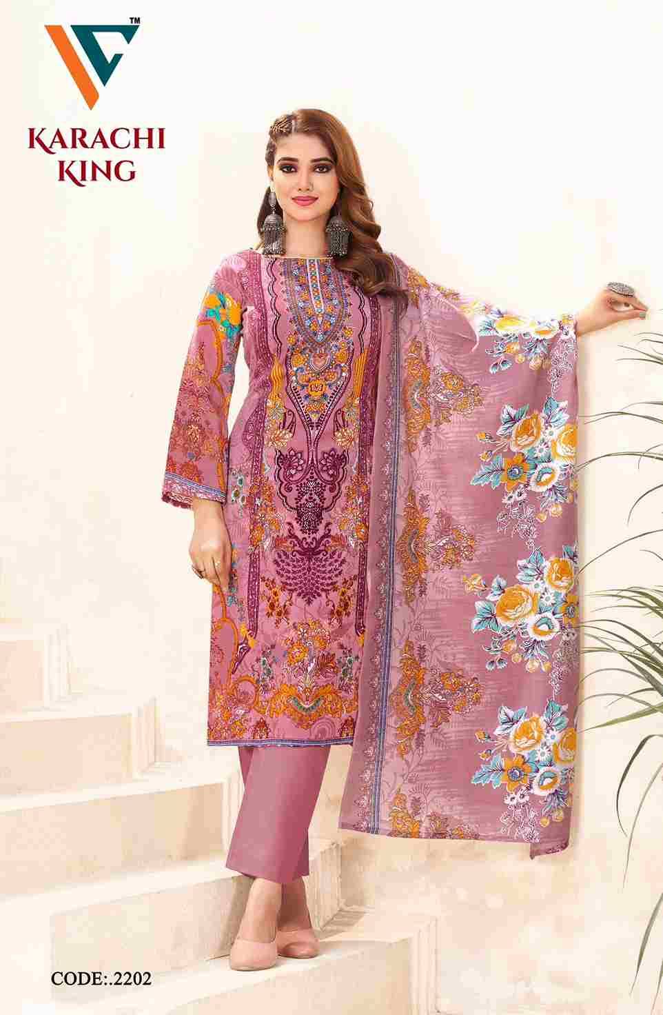 Karachi King Vol-22 By Vandana Creation 2201 To 2208 Series Beautiful Festive Suits Stylish Fancy Colorful Casual Wear & Ethnic Wear Cotton Print Dresses At Wholesale Price