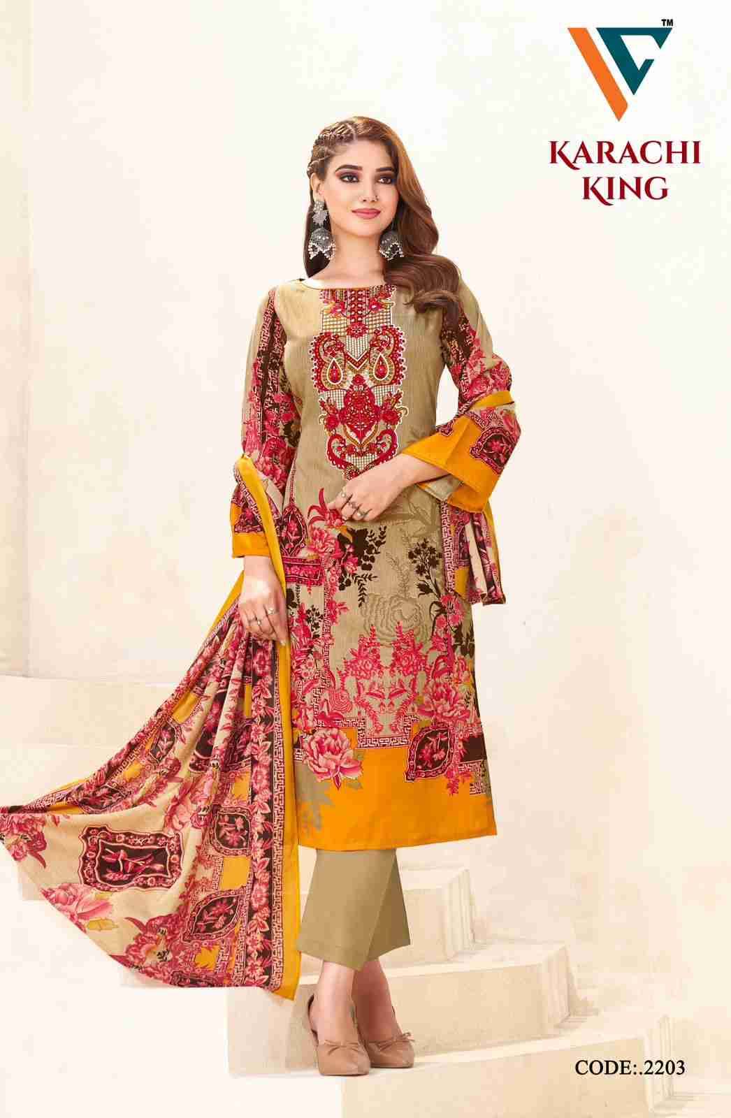 Karachi King Vol-22 By Vandana Creation 2201 To 2208 Series Beautiful Festive Suits Stylish Fancy Colorful Casual Wear & Ethnic Wear Cotton Print Dresses At Wholesale Price