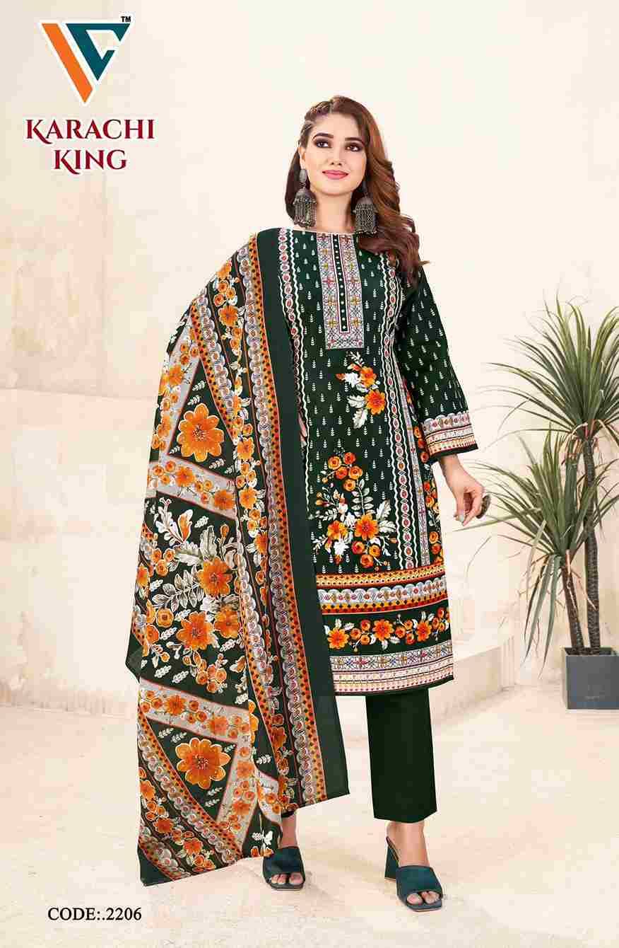 Karachi King Vol-22 By Vandana Creation 2201 To 2208 Series Beautiful Festive Suits Stylish Fancy Colorful Casual Wear & Ethnic Wear Cotton Print Dresses At Wholesale Price