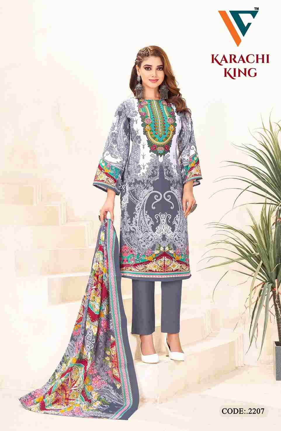 Karachi King Vol-22 By Vandana Creation 2201 To 2208 Series Beautiful Festive Suits Stylish Fancy Colorful Casual Wear & Ethnic Wear Cotton Print Dresses At Wholesale Price