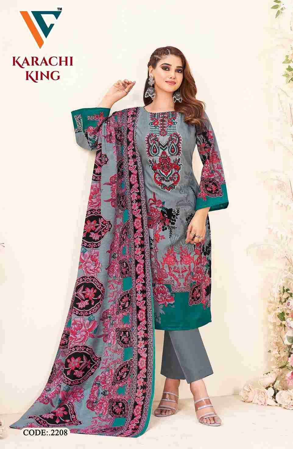 Karachi King Vol-22 By Vandana Creation 2201 To 2208 Series Beautiful Festive Suits Stylish Fancy Colorful Casual Wear & Ethnic Wear Cotton Print Dresses At Wholesale Price