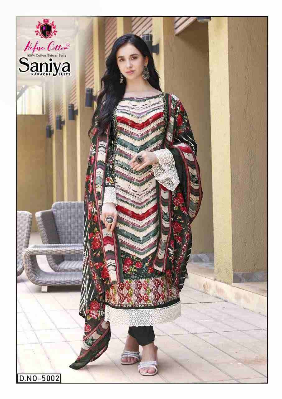 Saniya Vol-5 By Nafisa Cotton 5001 To 5006 Series Beautiful Stylish Festive Suits Fancy Colorful Casual Wear & Ethnic Wear & Ready To Wear Soft Cotton Print Dresses At Wholesale Price