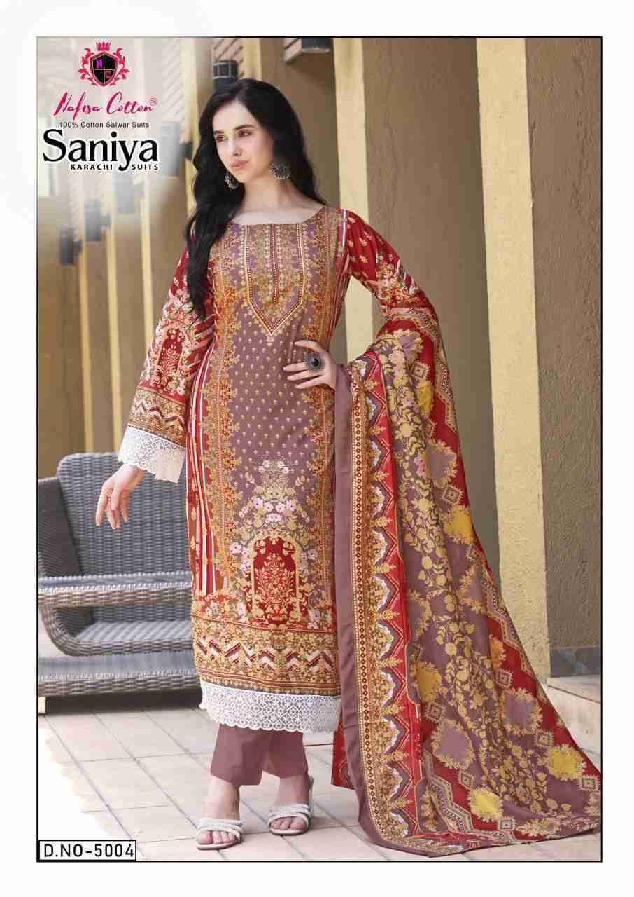 Saniya Vol-5 By Nafisa Cotton 5001 To 5006 Series Beautiful Stylish Festive Suits Fancy Colorful Casual Wear & Ethnic Wear & Ready To Wear Soft Cotton Print Dresses At Wholesale Price