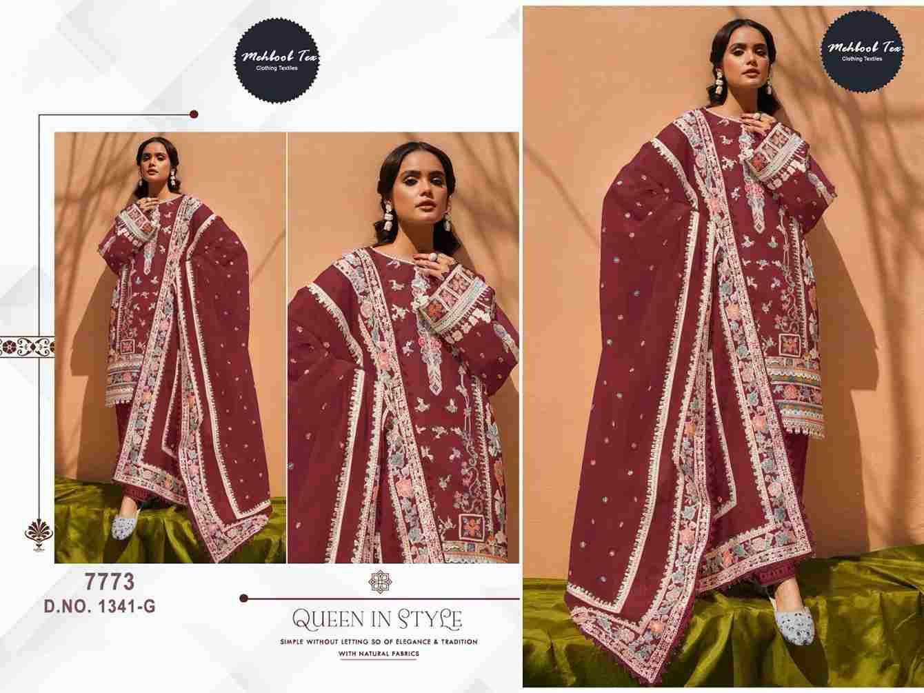 Mehboob Tex Hit Design 1341 Colours By Mehboob Tex 1341-C To 1341-I Series Beautiful Pakistani Suits Stylish Fancy Colorful Party Wear & Occasional Wear Cotton Dresses At Wholesale Price