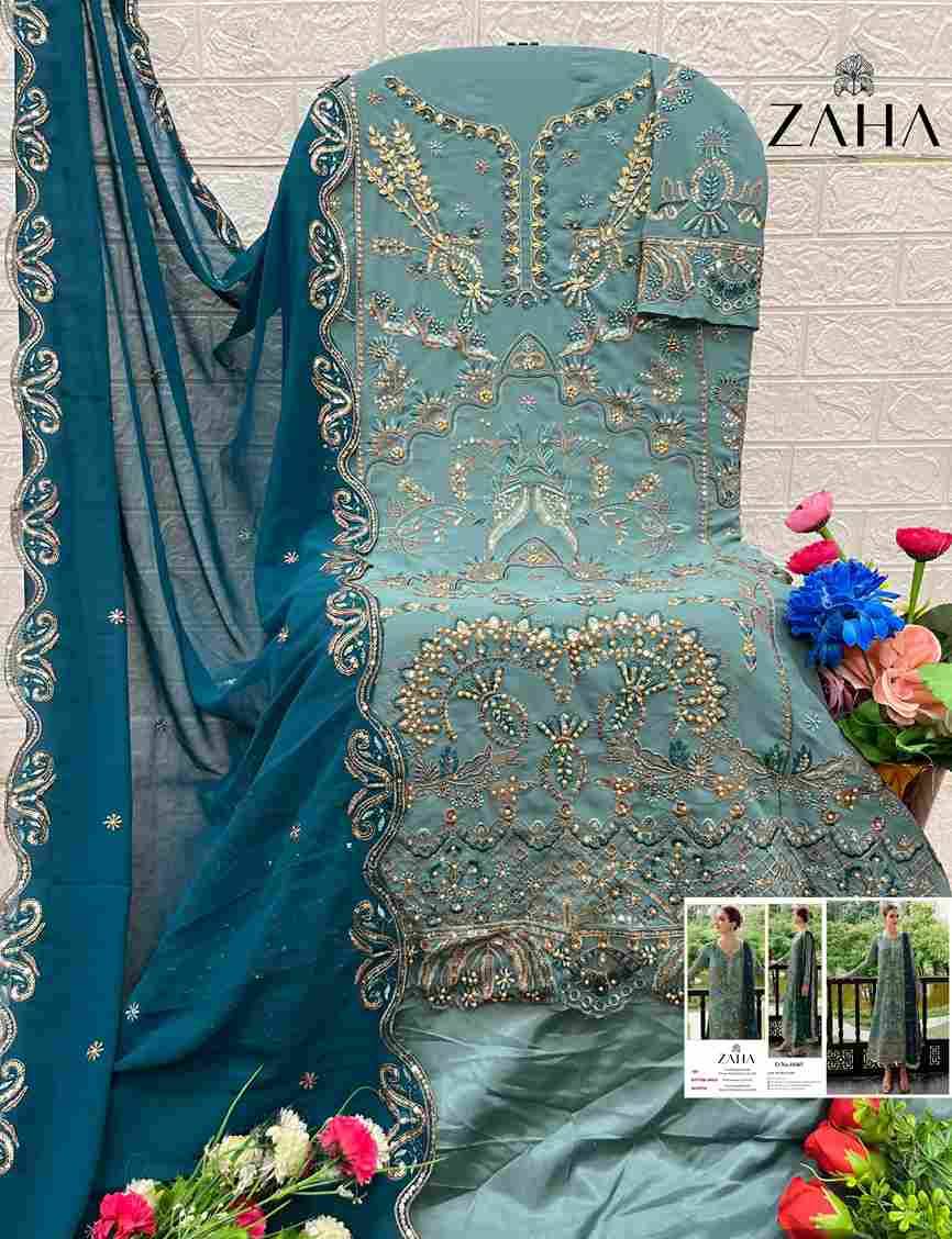 Zaha-10365 By Zaha Pakistani Suits Beautiful Fancy Colorful Stylish Party Wear & Occasional Wear Faux Georgette With Embroidery Dresses At Wholesale Price