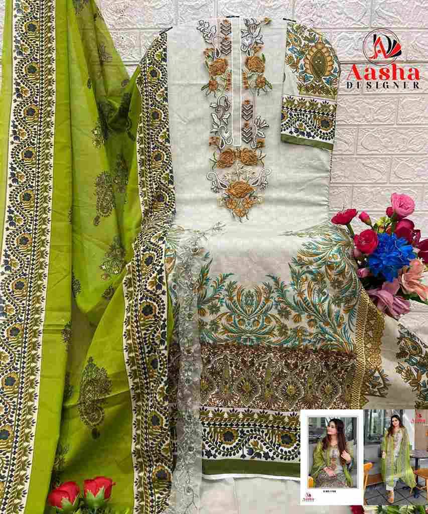 Aasha Hit Design 1169 By Aasha Designer Wholesale Designer Pakistani Suits Collection Beautiful Stylish Fancy Colorful Party Wear & Occasional Wear Pure Cotton Dresses At Wholesale Price