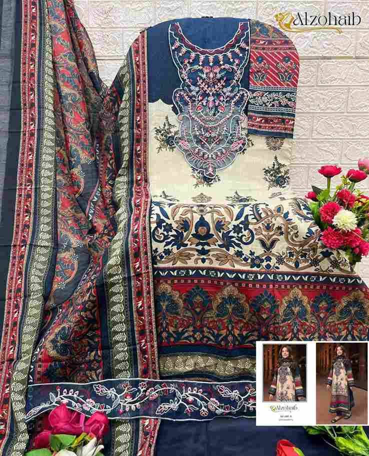 Alzohaib-1287 Colours By Alzohaib 1287-A To 1287-C Series Beautiful Pakistani Suits Stylish Fancy Colorful Party Wear & Occasional Wear Pure Cotton Print Dresses At Wholesale Price