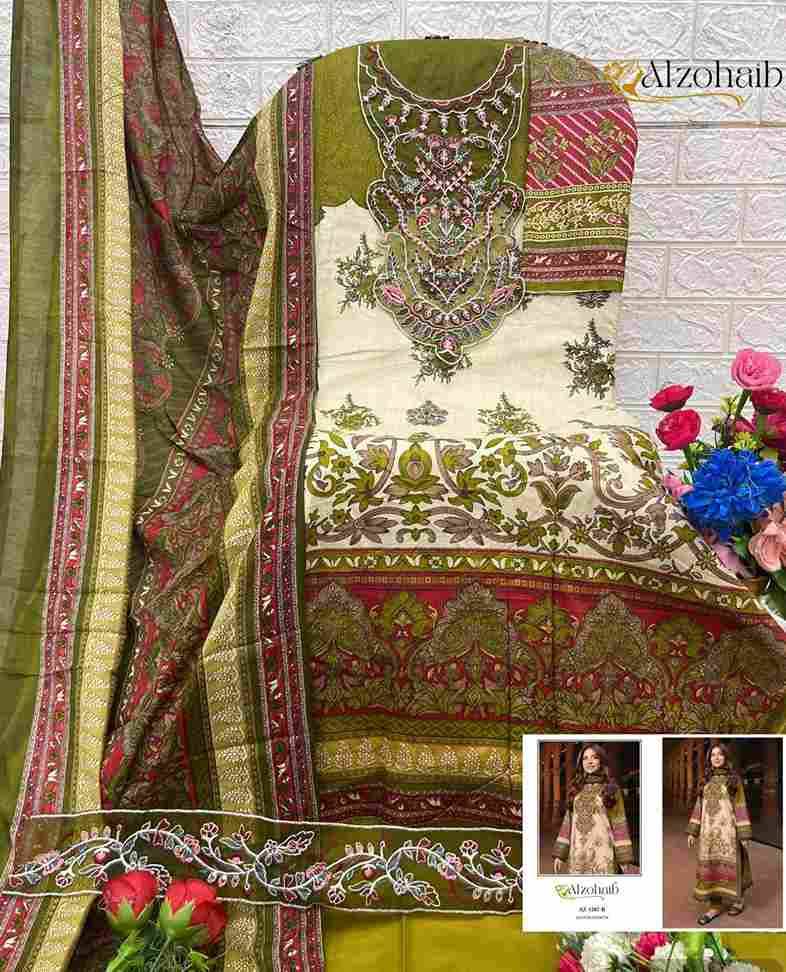 Alzohaib-1287 Colours By Alzohaib 1287-A To 1287-C Series Beautiful Pakistani Suits Stylish Fancy Colorful Party Wear & Occasional Wear Pure Cotton Print Dresses At Wholesale Price