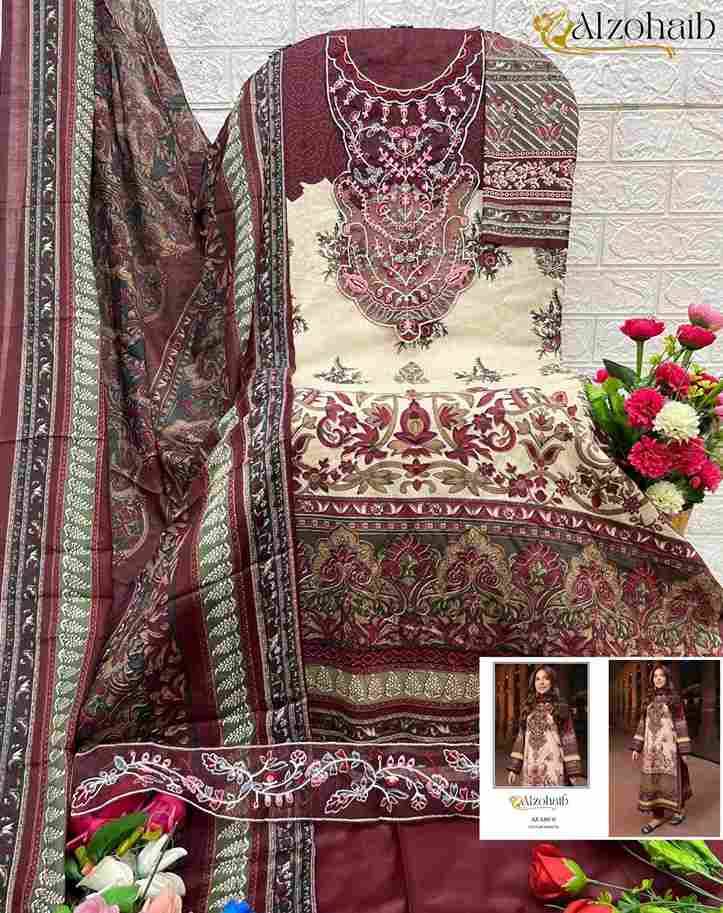 Alzohaib-1287 Colours By Alzohaib 1287-A To 1287-C Series Beautiful Pakistani Suits Stylish Fancy Colorful Party Wear & Occasional Wear Pure Cotton Print Dresses At Wholesale Price