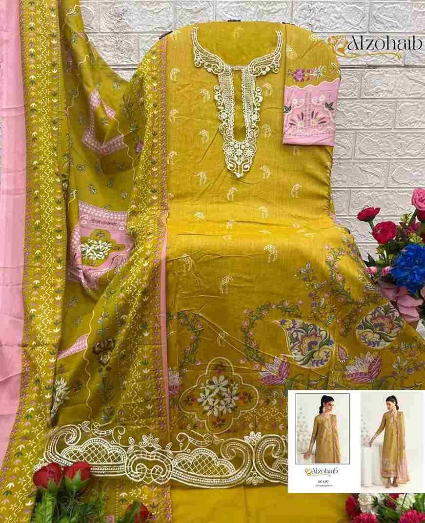 Alzohaib-1294 Series By Alzohaib 1294 To 1300 Series Beautiful Pakistani Suits Stylish Fancy Colorful Party Wear & Occasional Wear Pure Cotton Print Dresses At Wholesale Price