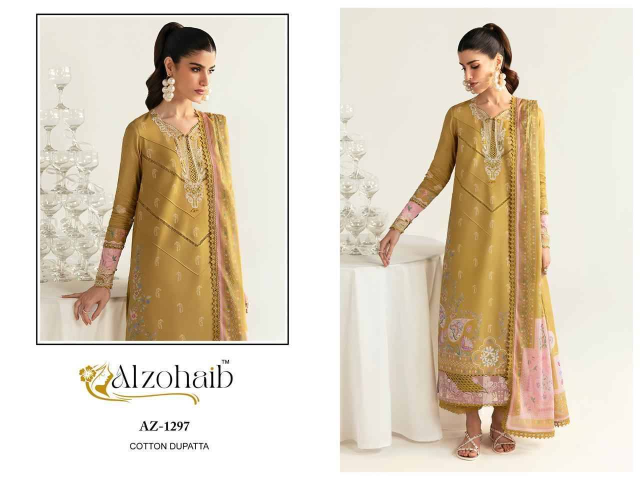 Alzohaib-1294 Series By Alzohaib 1294 To 1300 Series Beautiful Pakistani Suits Stylish Fancy Colorful Party Wear & Occasional Wear Pure Cotton Print Dresses At Wholesale Price