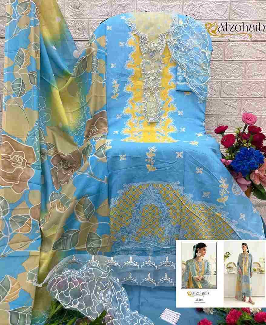 Alzohaib-1294 Series By Alzohaib 1294 To 1300 Series Beautiful Pakistani Suits Stylish Fancy Colorful Party Wear & Occasional Wear Pure Cotton Print Dresses At Wholesale Price