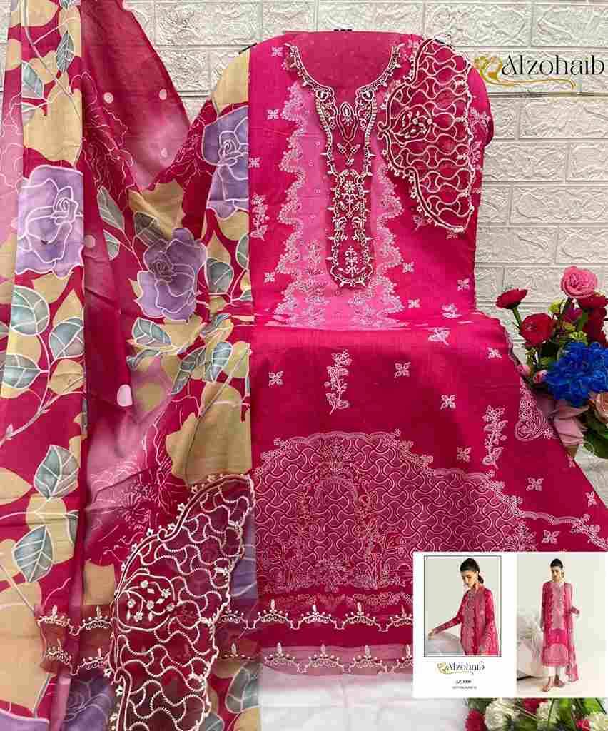 Alzohaib-1294 Series By Alzohaib 1294 To 1300 Series Beautiful Pakistani Suits Stylish Fancy Colorful Party Wear & Occasional Wear Pure Cotton Print Dresses At Wholesale Price