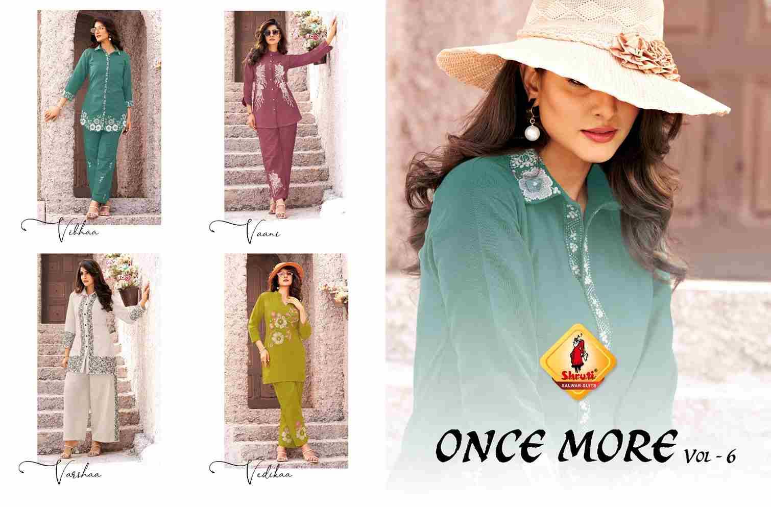 Once More Vol-6 By Shruti 01 To 04 Series Designer Stylish Fancy Colorful Beautiful Party Wear & Ethnic Wear Collection Viscose Cotton Co-Ord At Wholesale Price