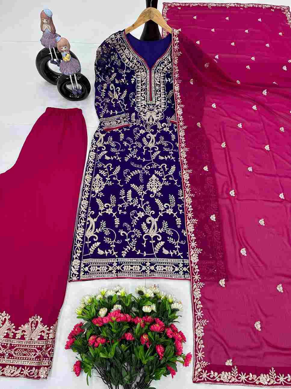Kf-1687 By Fashid Wholesale 01 To 03 Series Beautiful Stylish Festive Suits Fancy Colorful Casual Wear & Ethnic Wear & Ready To Wear Heavy Faux Georgette Dresses At Wholesale Price