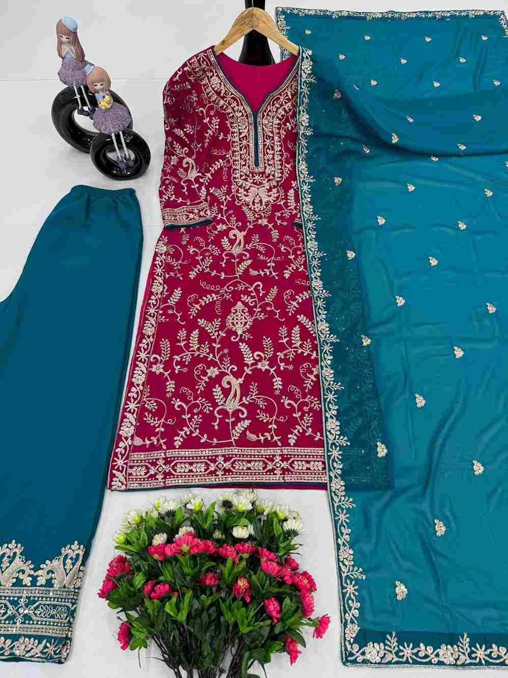 Kf-1687 By Fashid Wholesale 01 To 03 Series Beautiful Stylish Festive Suits Fancy Colorful Casual Wear & Ethnic Wear & Ready To Wear Heavy Faux Georgette Dresses At Wholesale Price
