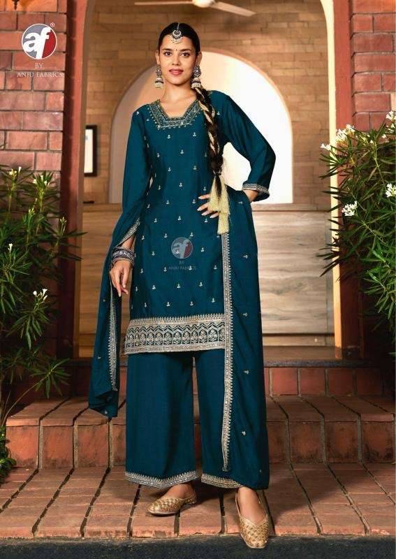 Sahiba Vol-7 By Anju Fabrics 4191 To 4196 Series Designer Festive Suits Collection Beautiful Stylish Fancy Colorful Party Wear & Occasional Wear Chinnon Dresses At Wholesale Price