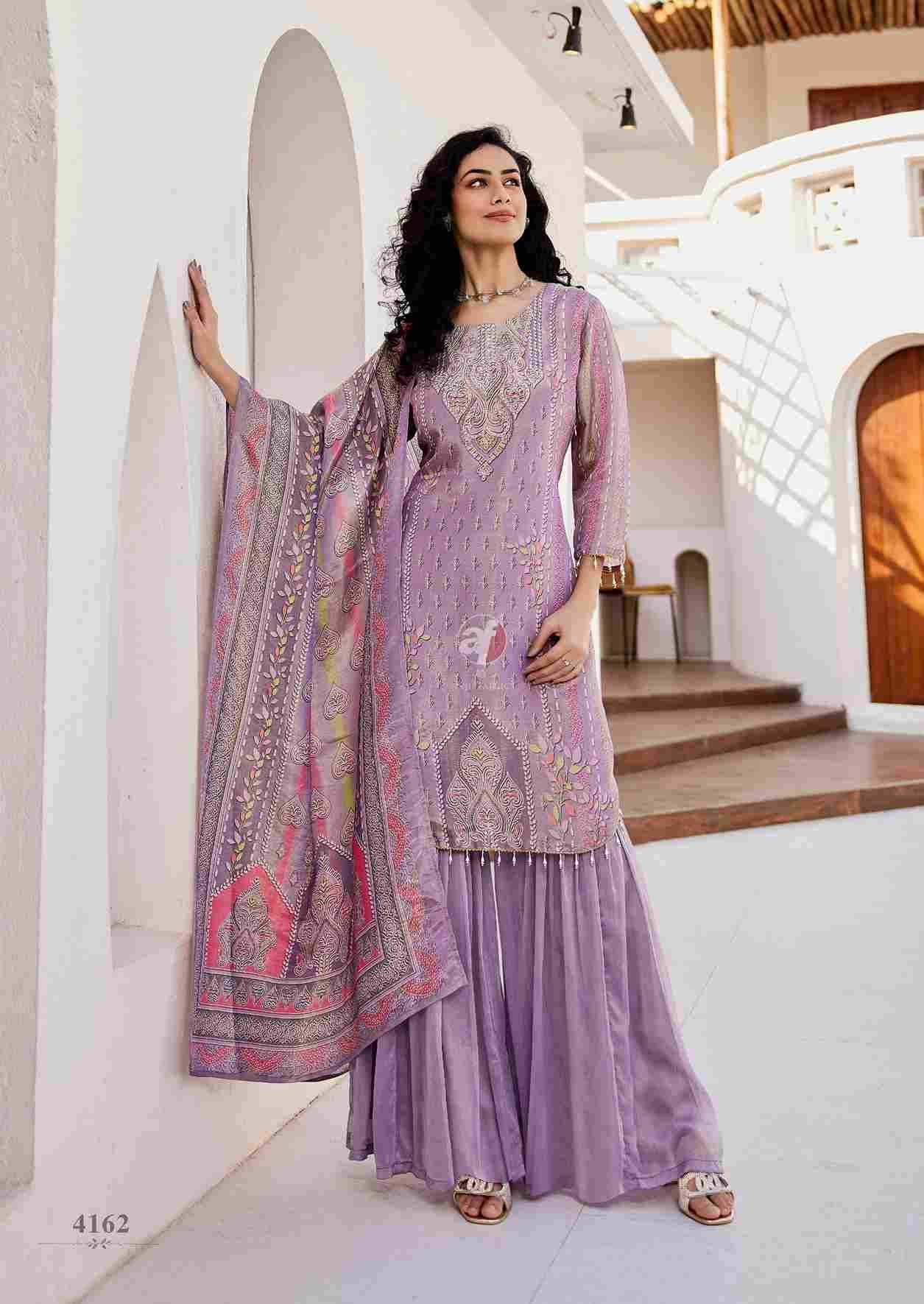 Ibaadat By Anju Fabrics 4161 To 4165 Series Designer Sharara Suits Collection Beautiful Stylish Fancy Colorful Party Wear & Occasional Wear Kanjivaram Silk Dresses At Wholesale Price