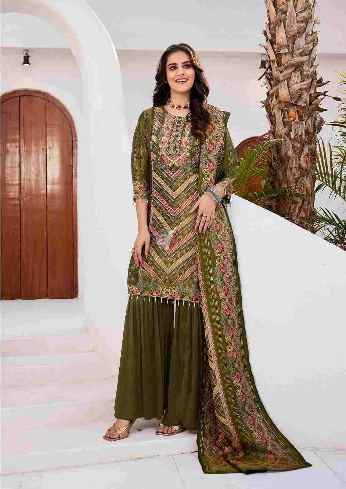 Ibaadat By Anju Fabrics 4161 To 4165 Series Designer Sharara Suits Collection Beautiful Stylish Fancy Colorful Party Wear & Occasional Wear Kanjivaram Silk Dresses At Wholesale Price