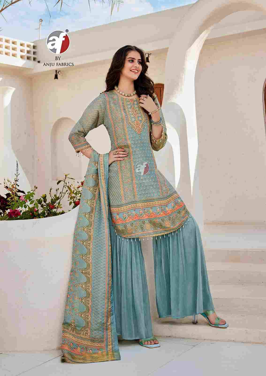 Ibaadat By Anju Fabrics 4161 To 4165 Series Designer Sharara Suits Collection Beautiful Stylish Fancy Colorful Party Wear & Occasional Wear Kanjivaram Silk Dresses At Wholesale Price