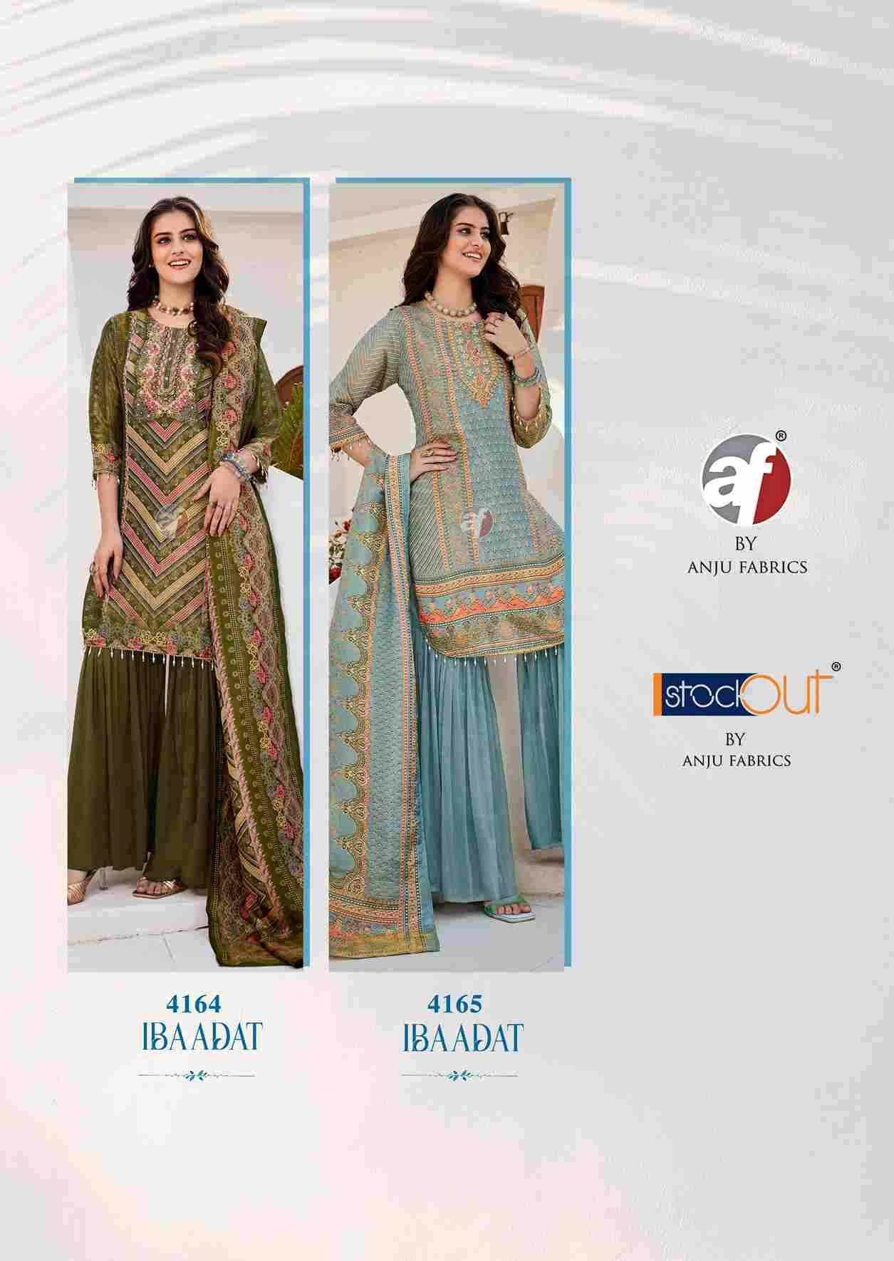 Ibaadat By Anju Fabrics 4161 To 4165 Series Designer Sharara Suits Collection Beautiful Stylish Fancy Colorful Party Wear & Occasional Wear Kanjivaram Silk Dresses At Wholesale Price