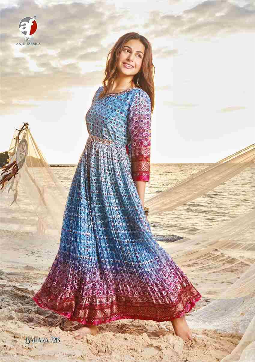 Bahara Vol-2 By Anju Fabrics 7211 To 7216 Series Beautiful Stylish Fancy Colorful Casual Wear & Ethnic Wear Pure Georgette Gowns At Wholesale Price