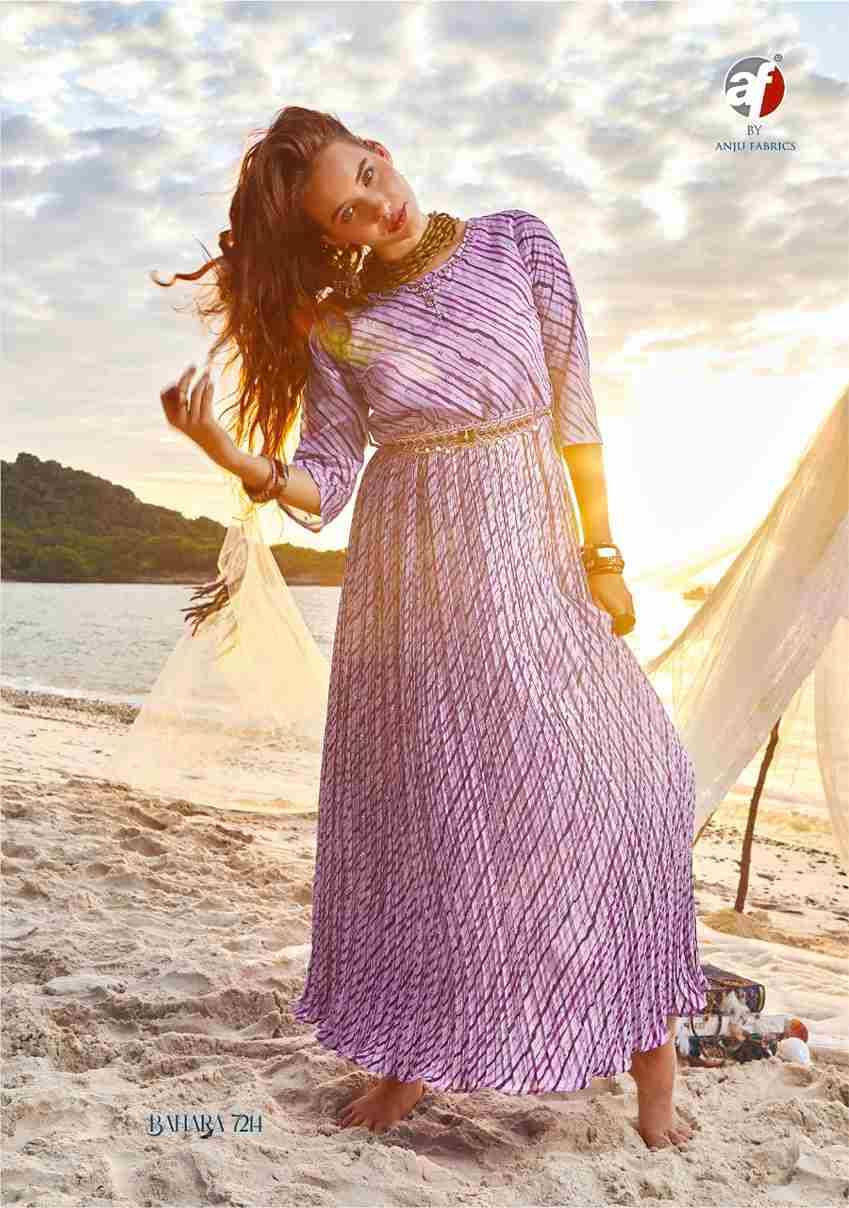 Bahara Vol-2 By Anju Fabrics 7211 To 7216 Series Beautiful Stylish Fancy Colorful Casual Wear & Ethnic Wear Pure Georgette Gowns At Wholesale Price