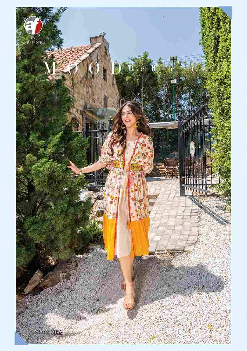 Dreamy Tales By Anju Fabrics 3051 To 3056 Series Designer Stylish Fancy Colorful Beautiful Party Wear & Ethnic Wear Collection Mal Cotton Kurtis With Jacket At Wholesale Price