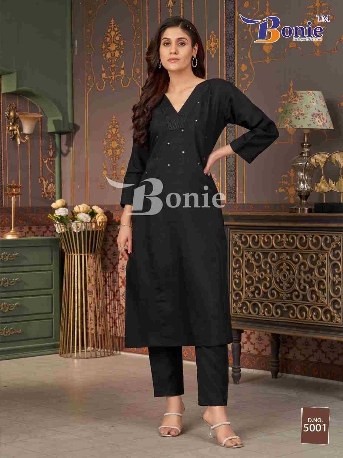 Naina Vol-5 By Bonie 5001 To 5005 Series Designer Stylish Fancy Colorful Beautiful Party Wear & Ethnic Wear Collection Viscose Kurtis With Bottom At Wholesale Price