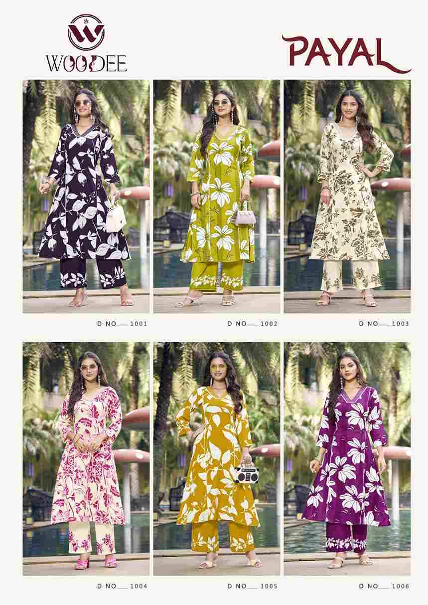 Payal By Woodee 1001 To 1006 Series Designer Stylish Fancy Colorful Beautiful Party Wear & Ethnic Wear Collection Heavy Rayon Co-Ord At Wholesale Price