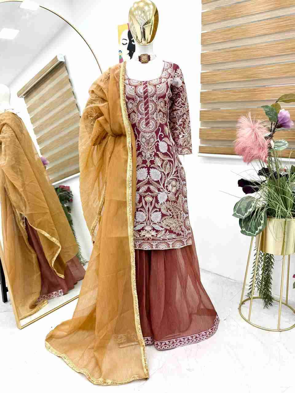 Zf-9009 By Fashid Wholesale Beautiful Colorful Fancy Wedding Collection Occasional Wear & Party Wear Faux Georgette Dresses At Wholesale Price