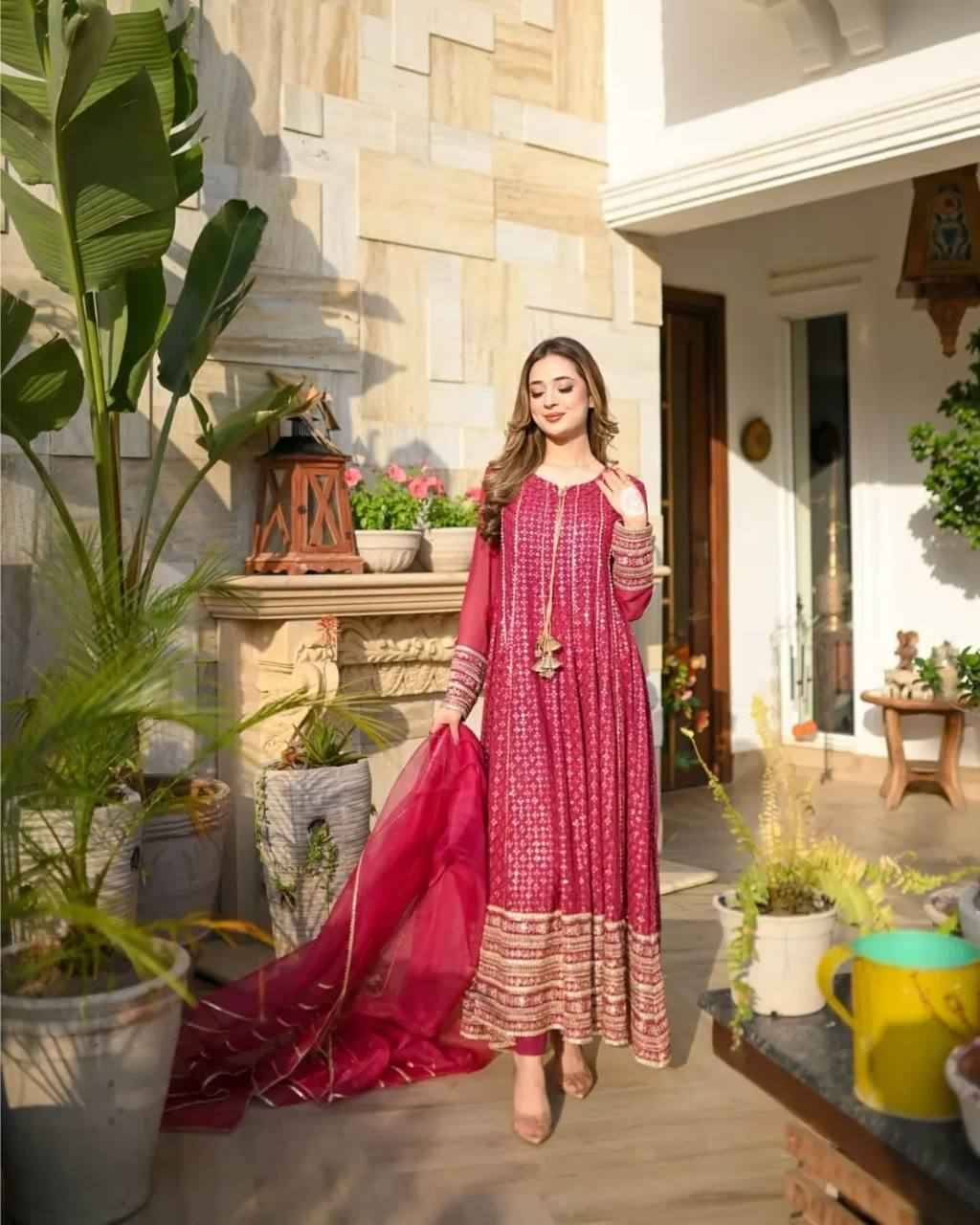 Zf-9020 By Fashid Wholesale Beautiful Colorful Fancy Wedding Collection Occasional Wear & Party Wear Faux Georgette Dresses At Wholesale Price