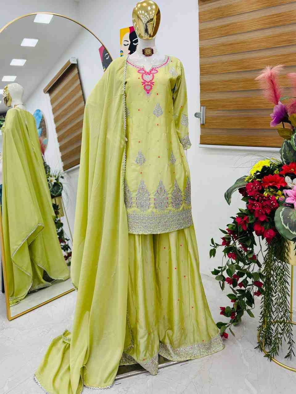 Zf-9023 By Fashid Wholesale 01 To 02 Series Beautiful Colorful Fancy Wedding Collection Occasional Wear & Party Wear Chinnon Silk Dresses At Wholesale Price