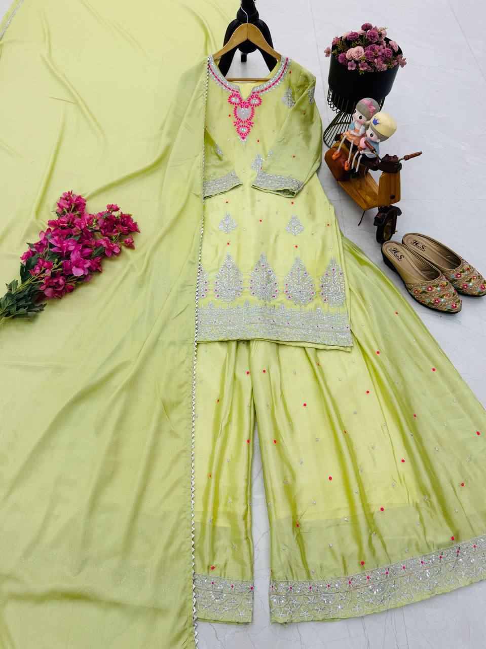 Zf-9023 By Fashid Wholesale 01 To 02 Series Beautiful Colorful Fancy Wedding Collection Occasional Wear & Party Wear Chinnon Silk Dresses At Wholesale Price