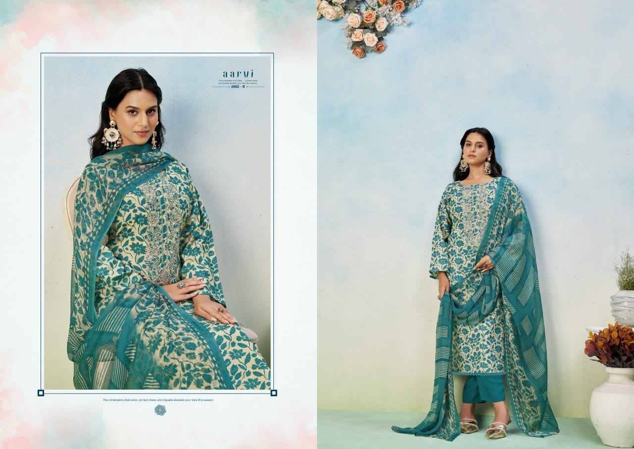 Aarvi By Sargam 2692-A To 2692-D Series Beautiful Festive Suits Stylish Fancy Colorful Casual Wear & Ethnic Wear Pure Lawn Cotton Dresses At Wholesale Price