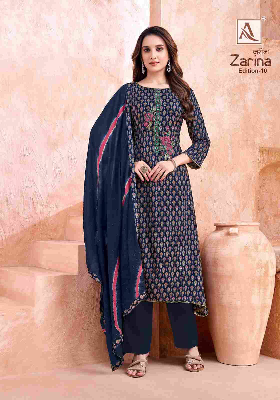 Zarina Vol-10 By Alok Suit 2023-848-01 To 2023-848-08 Series Beautiful Festive Suits Colorful Stylish Fancy Casual Wear & Ethnic Wear Pure Viscose Rayon Dresses At Wholesale Price
