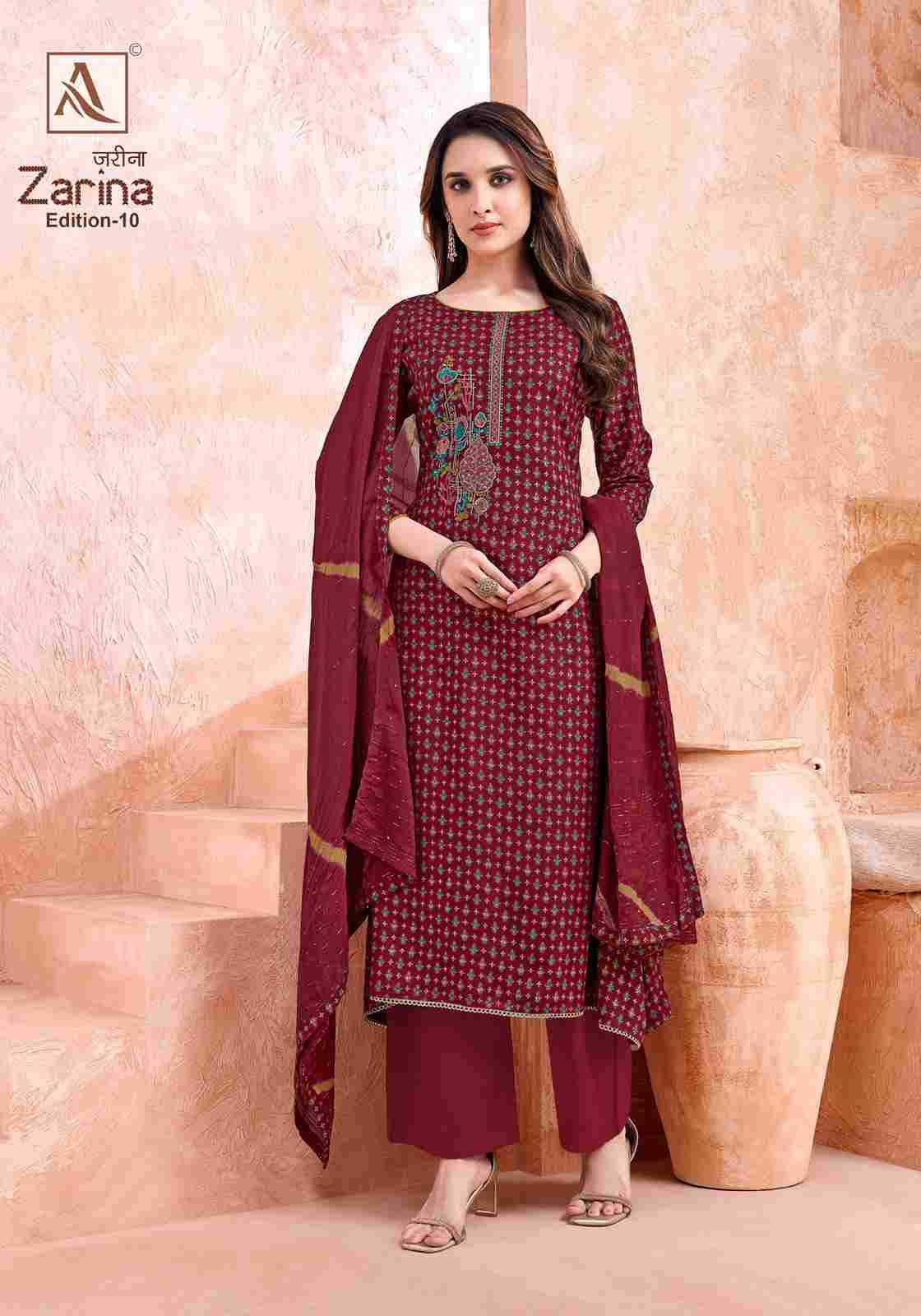 Zarina Vol-10 By Alok Suit 2023-848-01 To 2023-848-08 Series Beautiful Festive Suits Colorful Stylish Fancy Casual Wear & Ethnic Wear Pure Viscose Rayon Dresses At Wholesale Price