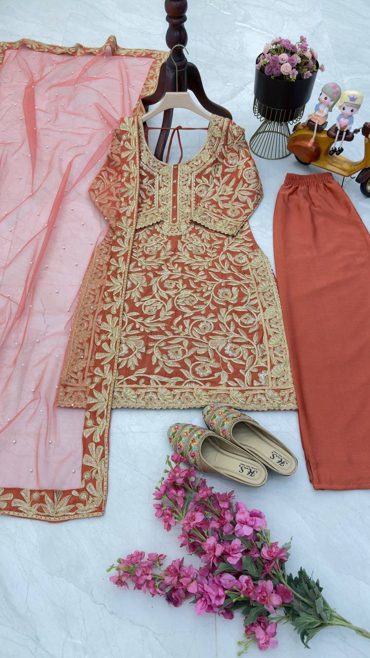 Zs-9000 By Fashid Wholesale 01 To 04 Beautiful Colorful Fancy Wedding Collection Occasional Wear & Party Wear Chinnon Dresses At Wholesale Price