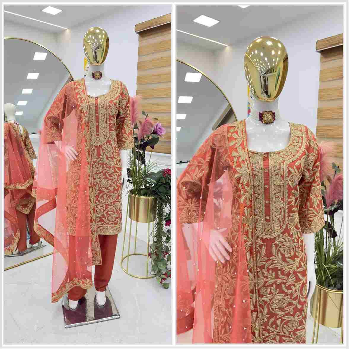Zs-9000 By Fashid Wholesale 01 To 04 Beautiful Colorful Fancy Wedding Collection Occasional Wear & Party Wear Chinnon Dresses At Wholesale Price