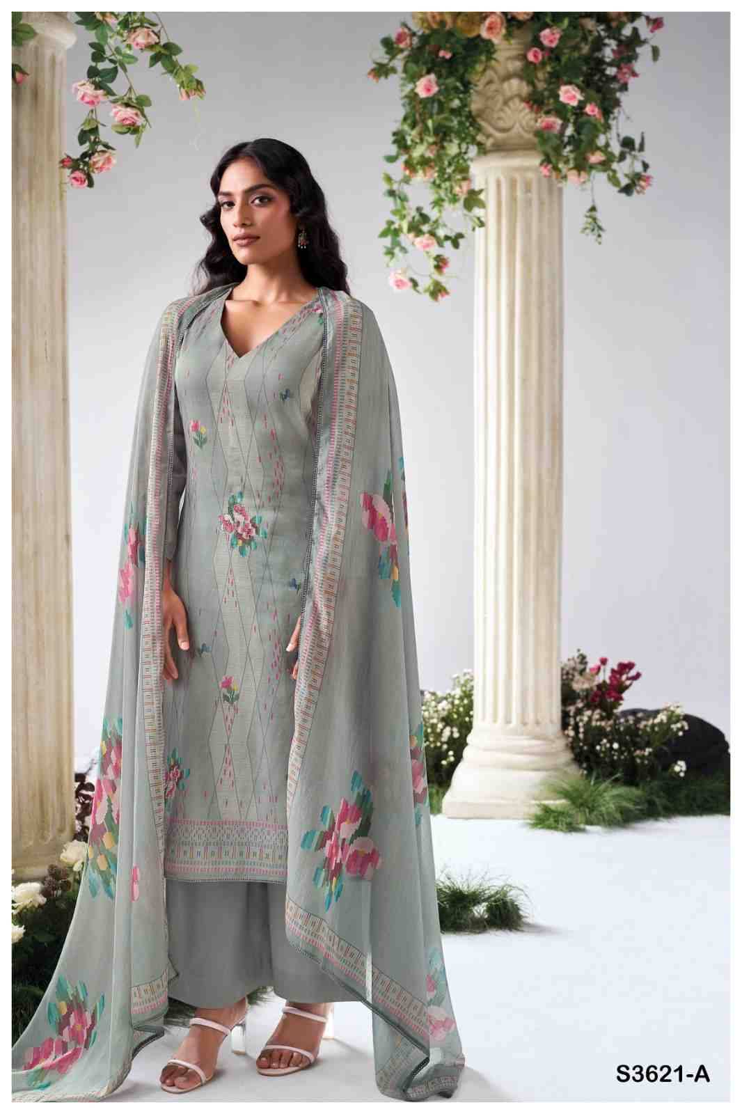 Prapti-3621 By Ganga Fashion 3621-A To 3621-D Series Beautiful Festive Suits Colorful Stylish Fancy Casual Wear & Ethnic Wear Mal Cotton Dresses At Wholesale Price