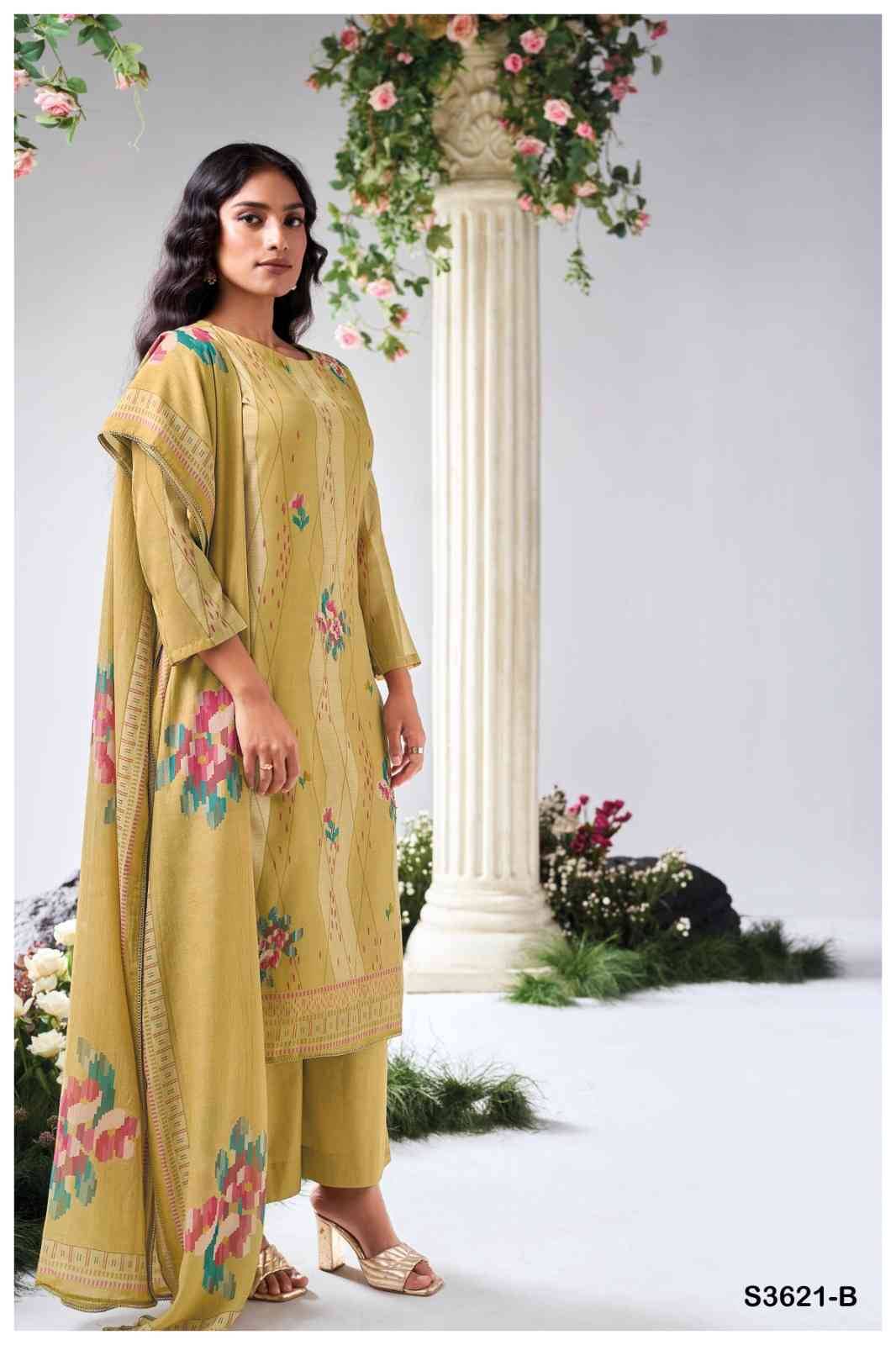 Prapti-3621 By Ganga Fashion 3621-A To 3621-D Series Beautiful Festive Suits Colorful Stylish Fancy Casual Wear & Ethnic Wear Mal Cotton Dresses At Wholesale Price