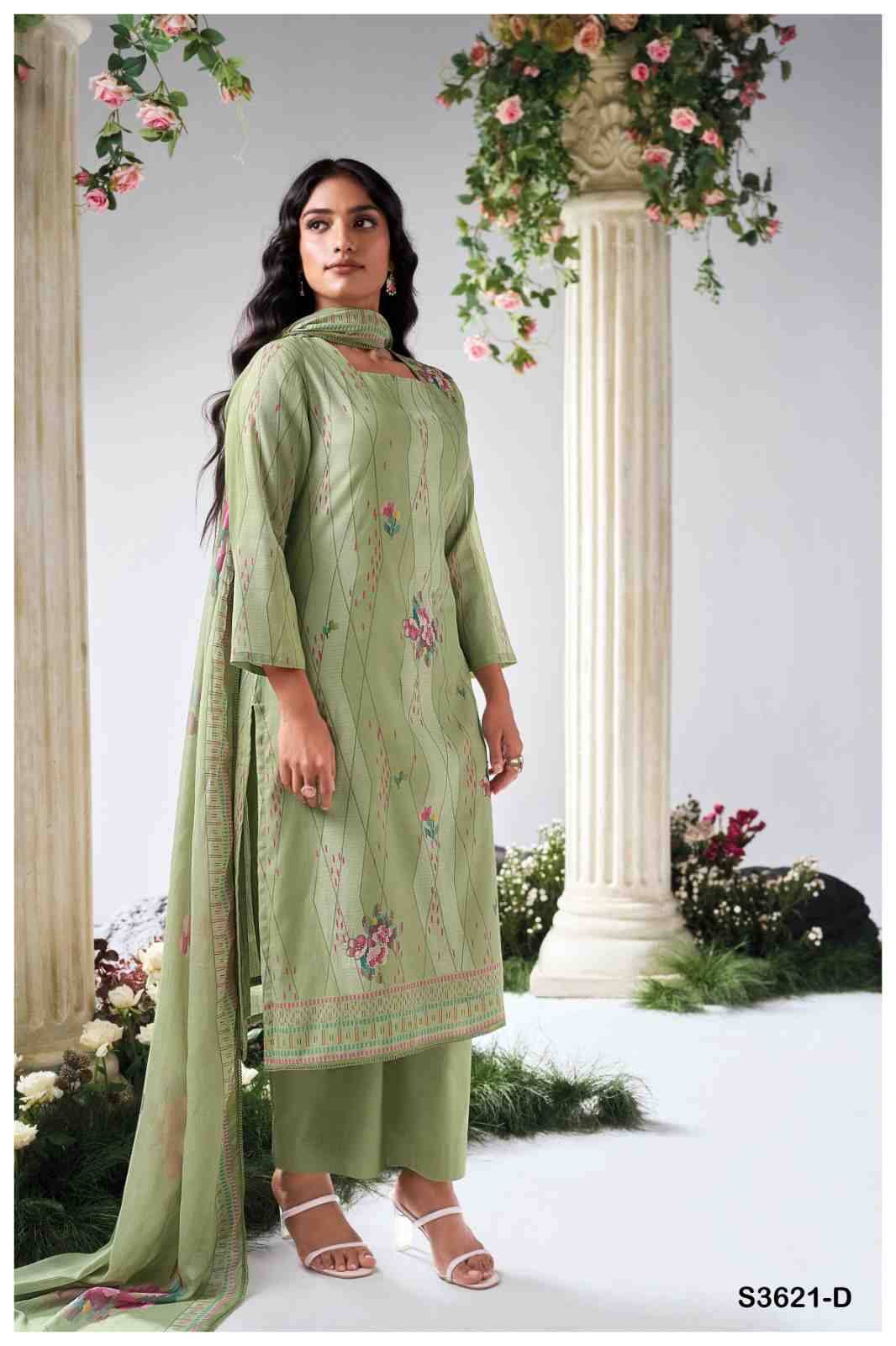 Prapti-3621 By Ganga Fashion 3621-A To 3621-D Series Beautiful Festive Suits Colorful Stylish Fancy Casual Wear & Ethnic Wear Mal Cotton Dresses At Wholesale Price