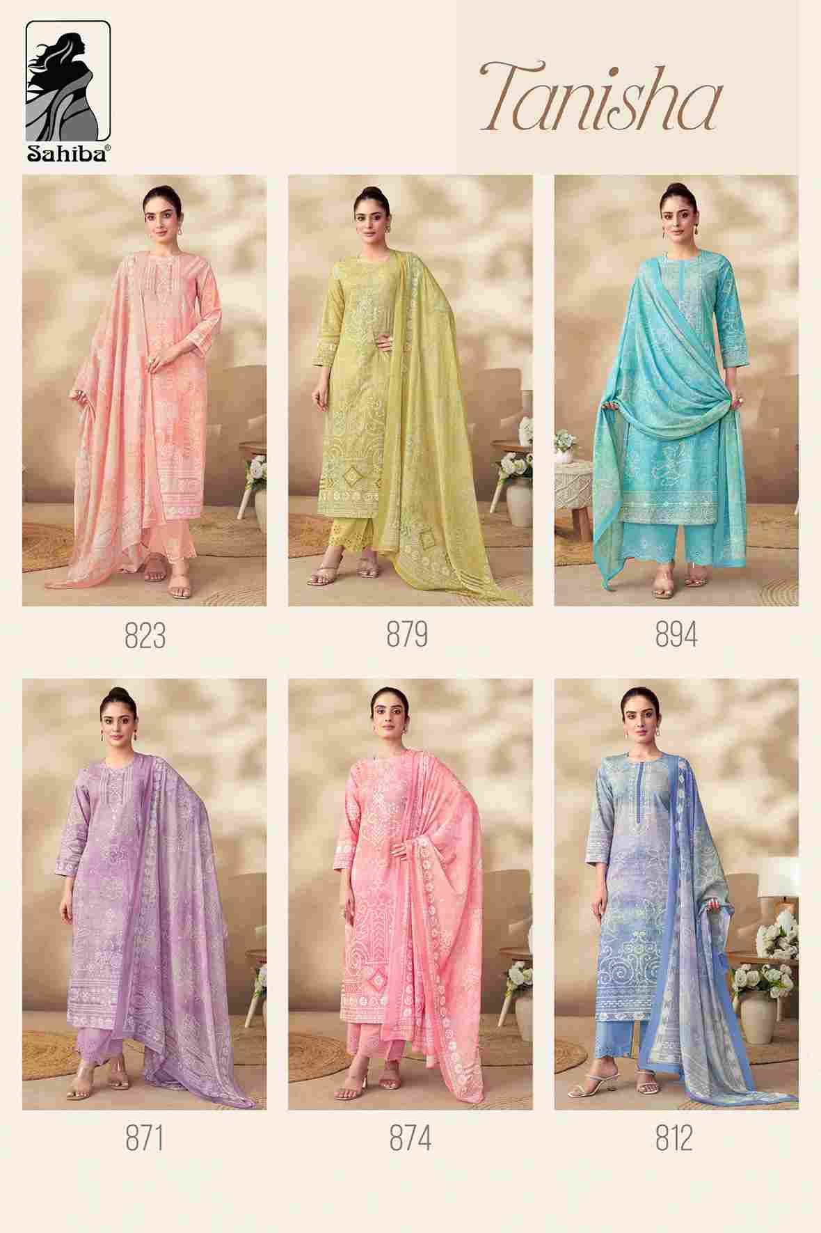 Tanisha By Sahiba Fabrics Beautiful Festive Suits Colorful Stylish Fancy Casual Wear & Ethnic Wear Pure Lawn Cotton Dresses At Wholesale Price