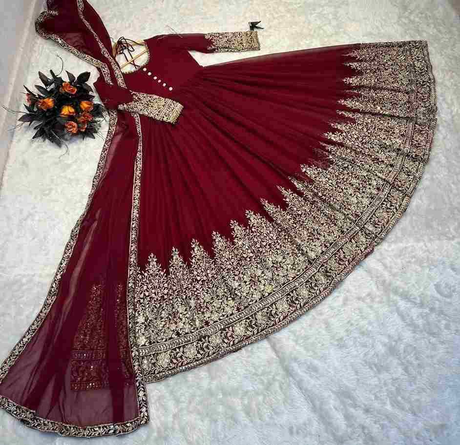 Zs-6001 By Fashid Wholesale Designer Beautiful Collection Occasional Wear & Party Wear Faux Georgette Gowns At Wholesale Price