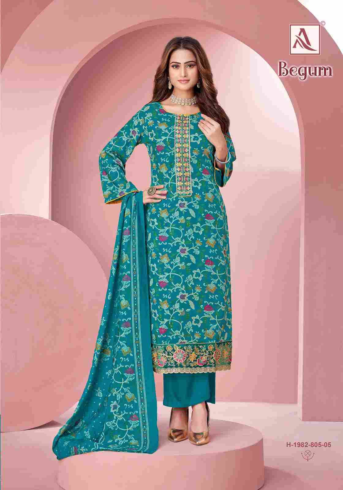 Begum By Alok Suit 1982-805-01 To 1982-805-06 Series Beautiful Festive Suits Colorful Stylish Fancy Casual Wear & Ethnic Wear Pure Viscose Rayon Dresses At Wholesale Price