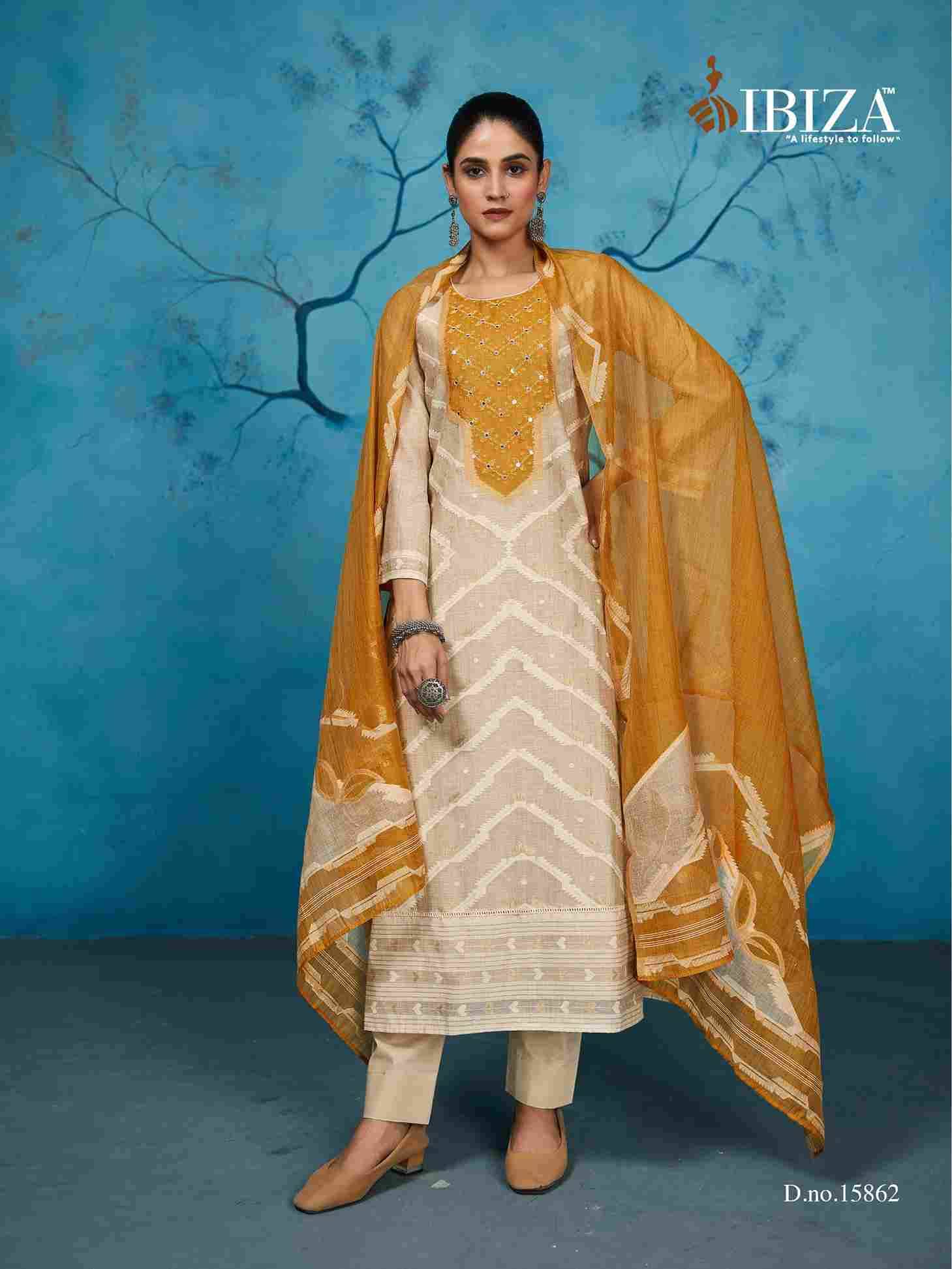 Sensation By Ibiza 15860 To 15863 Series Designer Festive Suits Beautiful Fancy Stylish Colorful Party Wear & Occasional Wear Pure Silk Jacquard Dresses At Wholesale Price