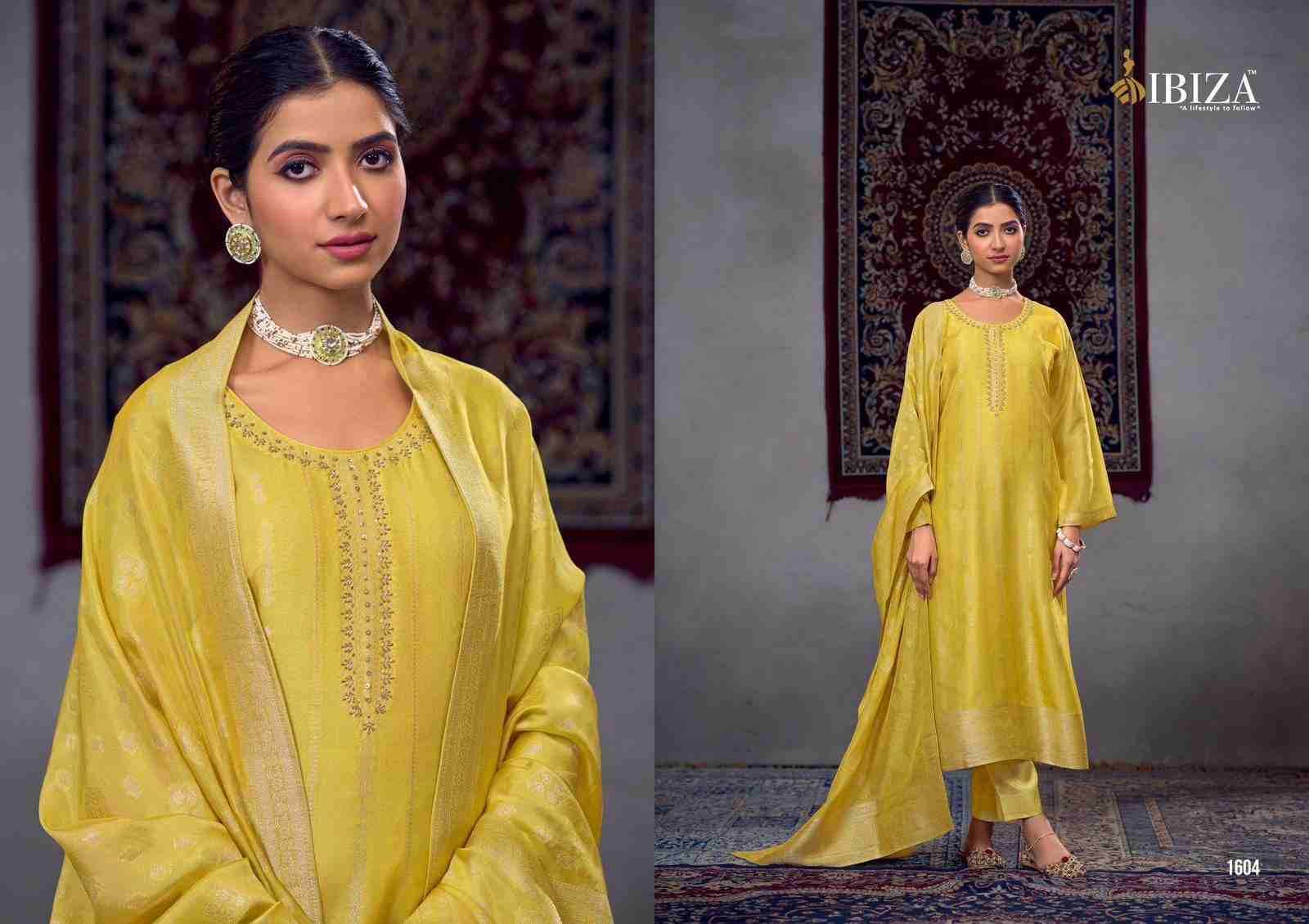 Kalika By Ibiza 1601 To 1604 Series Designer Festive Suits Beautiful Fancy Stylish Colorful Party Wear & Occasional Wear Pure Silk Jacquard Dresses At Wholesale Price