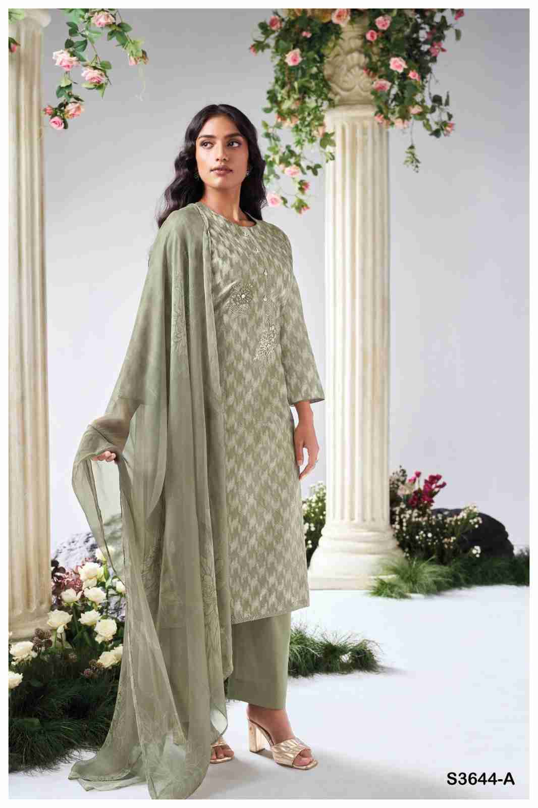 Gianella-3644 By Ganga Fashion 3644-A To 3644-D Series Beautiful Festive Suits Colorful Stylish Fancy Casual Wear & Ethnic Wear Premium Cotton Dresses At Wholesale Price